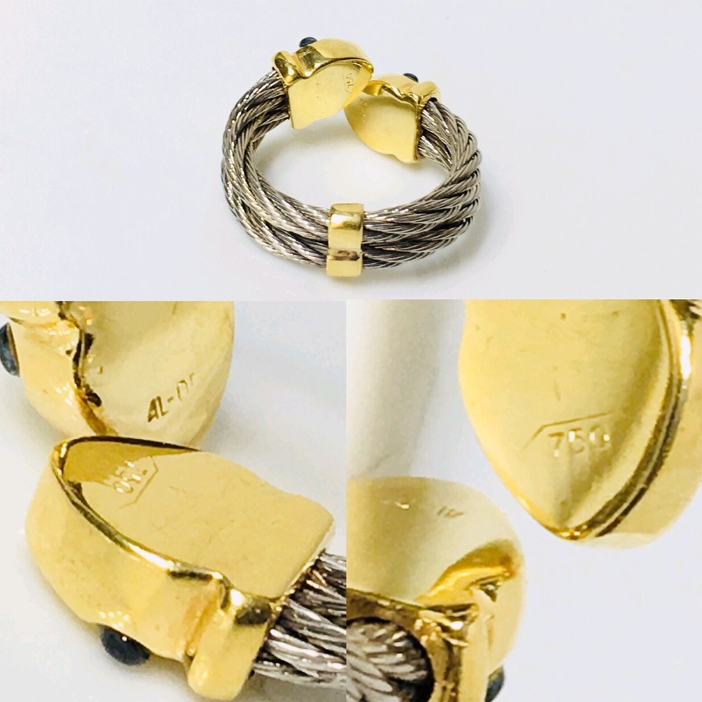 ALOR 18k Gold Cable Snake Bypass Ring - Picture 5 of 8